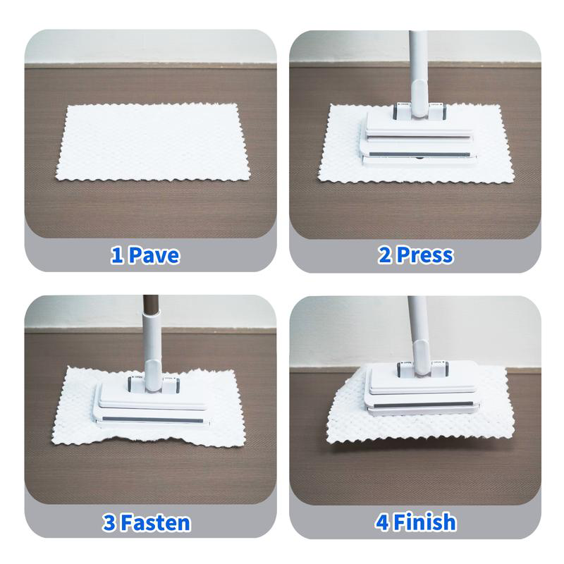 🧹 50% DE RÉDUCTION! 💧 Balai Plat à Lingettes Remplaçables – 358 dents requin, manche télescopique & nettoyage hygiénique – Parfait pour sols, plafonds & murs 🏠