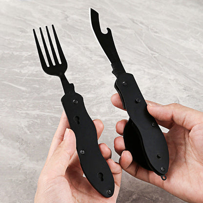 🌿-50%！🍴 Couverts réutilisables pliants – Acier inoxydable, design tout-en-un, zéro plastique, pour des déjeuners écolos et pratiques partout où vous allez 🏢🌳