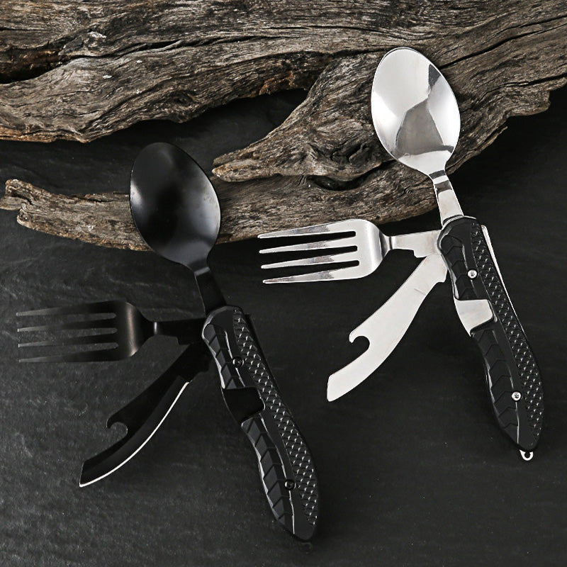 🌿-50%！🍴 Couverts réutilisables pliants – Acier inoxydable, design tout-en-un, zéro plastique, pour des déjeuners écolos et pratiques partout où vous allez 🏢🌳