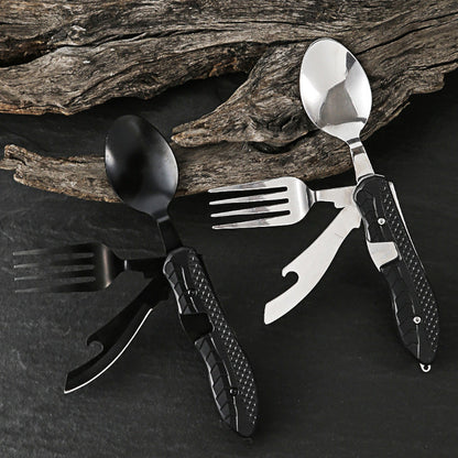 🌿-50%！🍴 Couverts réutilisables pliants – Acier inoxydable, design tout-en-un, zéro plastique, pour des déjeuners écolos et pratiques partout où vous allez 🏢🌳