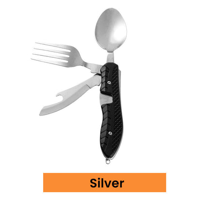 🌿-50%！🍴 Couverts réutilisables pliants – Acier inoxydable, design tout-en-un, zéro plastique, pour des déjeuners écolos et pratiques partout où vous allez 🏢🌳