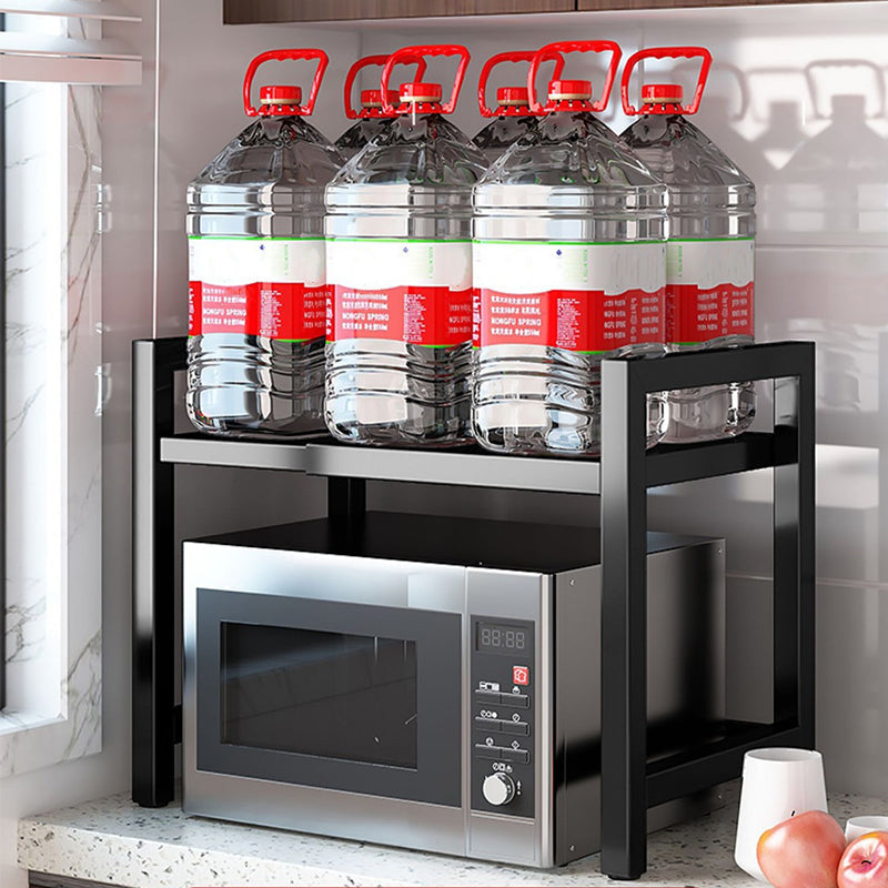 💥50% DE RÉDUCTION🍽️ Étagère extensible pour micro-ondes avec crochets – gain de place dans la cuisine, idéale pour les accessoires et les épices 🔧✨