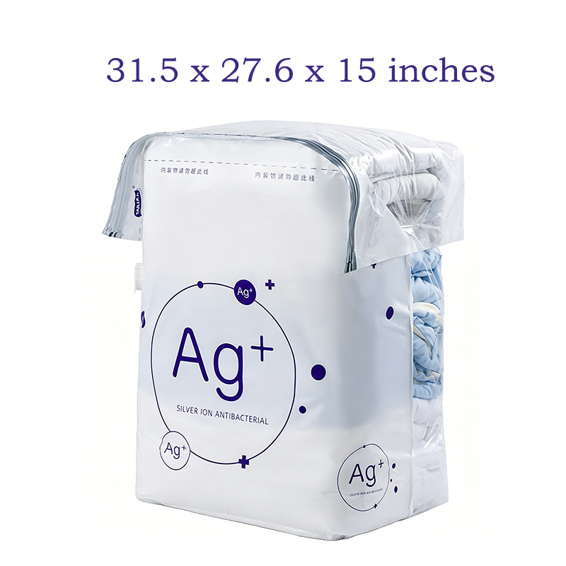 🔥 Organisateur de compression antibactérien 2-en-1 – Pour vêtements et couettes, gain de place garanti !