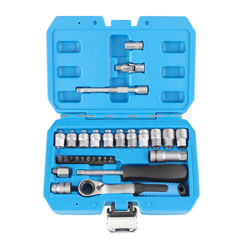 🔧41 % DE RÉDUCTION EN CE MOMENT !  Kit Clé à Cliquet 29 Pièces — Acier Chrome-Vanadium, Douilles & Embouts, Idéal Bricolage & Auto 🛠️