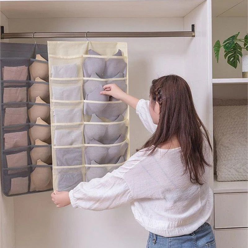 📢📢50% OFF !! ⏰Double-Sided Storage Underwear Hanging Organizer
