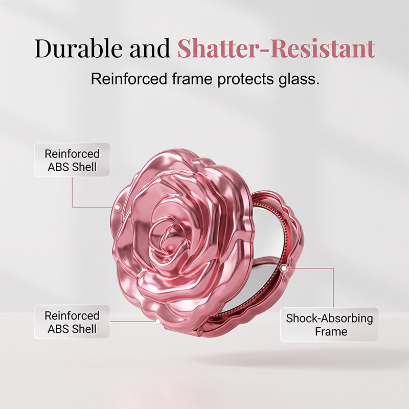🌹 -50% DE RABAIS MAINTENANT ! Miroir à maquillage pliant élégant couleur or rosé