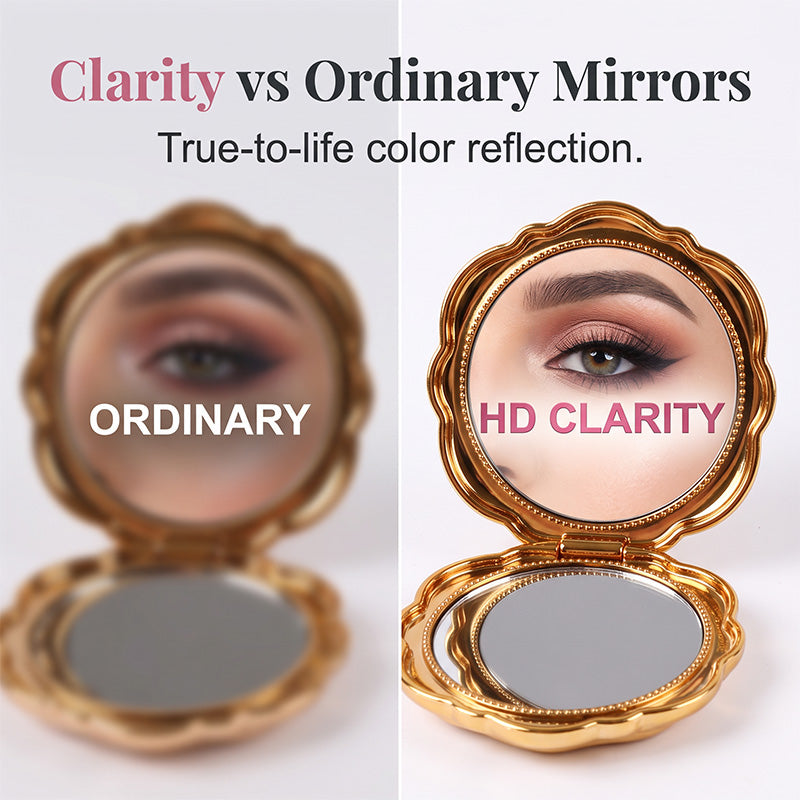 🌹 -50% DE RABAIS MAINTENANT ! Miroir à maquillage pliant élégant couleur or rosé