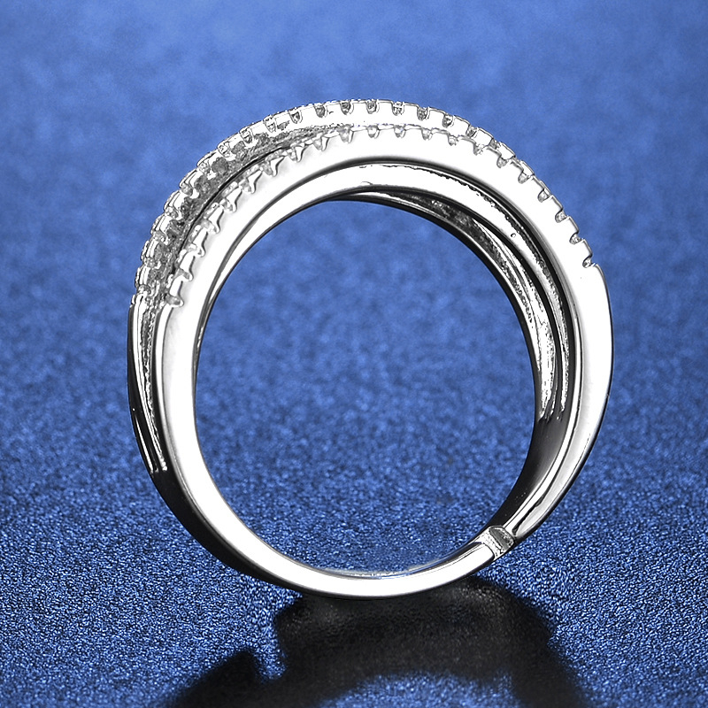 💍Bague croix multi-rangs ajustable - Parfaite au quotidien, pour aller au travail ou pour les soirées ✨