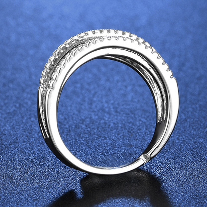 💍Bague croix multi-rangs ajustable - Parfaite au quotidien, pour aller au travail ou pour les soirées ✨