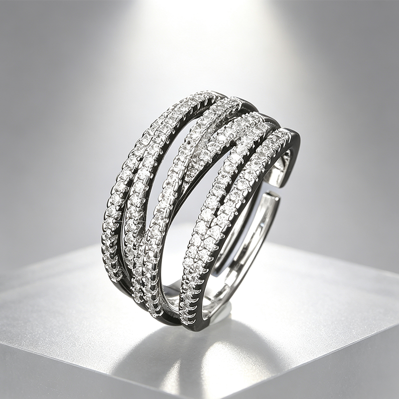 💍Bague croix multi-rangs ajustable - Parfaite au quotidien, pour aller au travail ou pour les soirées ✨