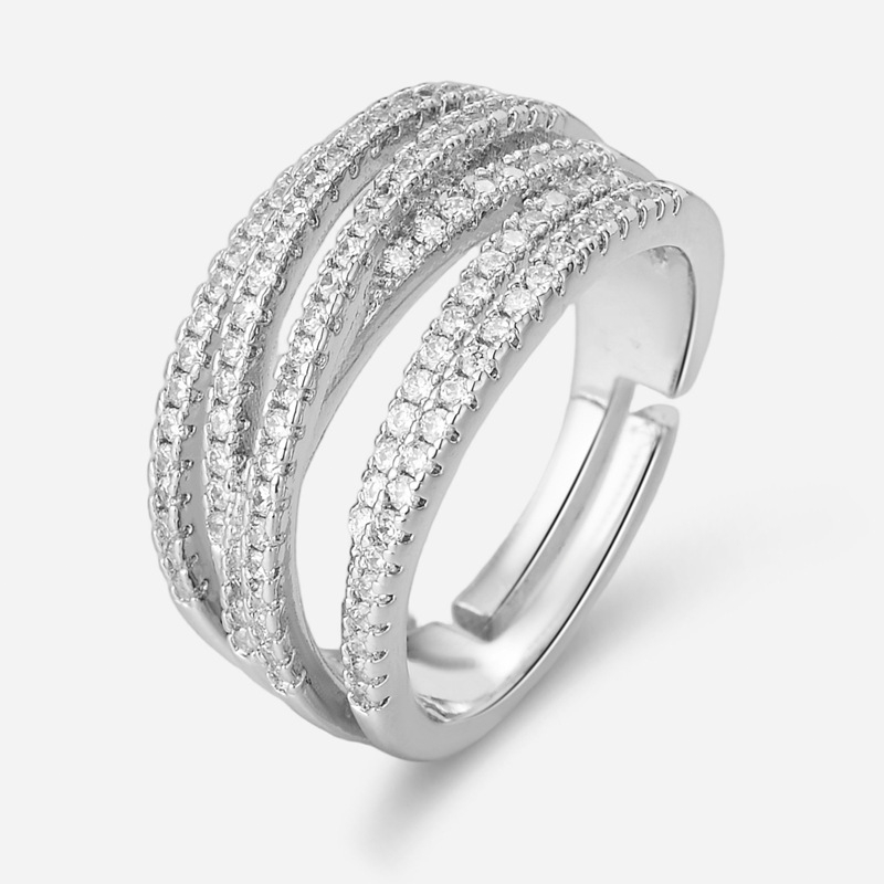 💍Bague croix multi-rangs ajustable - Parfaite au quotidien, pour aller au travail ou pour les soirées ✨