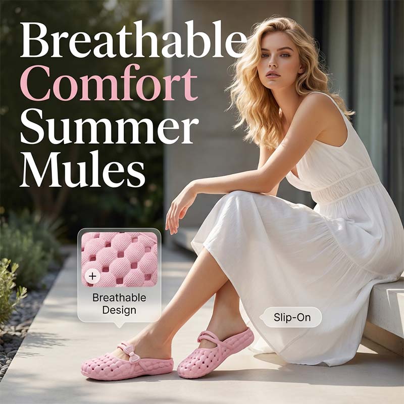 👡50 % DE RÉDUCTION EN CE MOMENT ! 💐Mules à nœud respirantes – Confort nuage, enfiler facile, l’élégance sans effort du matin au soir 🌸