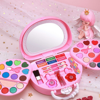 👜-43%！ Kit de Maquillage Lavable Enfant – Plastique – Sac à Main Rose & Palette Dépliable for Filles