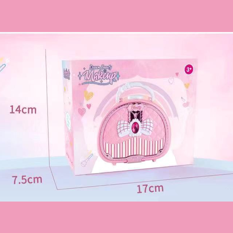 👜-43%！ Kit de Maquillage Lavable Enfant – Plastique – Sac à Main Rose & Palette Dépliable for Filles