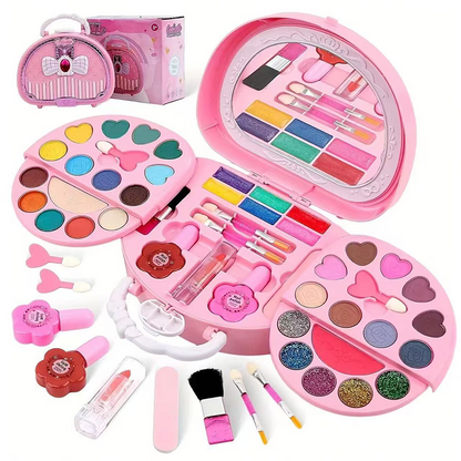 👜-43%！ Kit de Maquillage Lavable Enfant – Plastique – Sac à Main Rose & Palette Dépliable for Filles