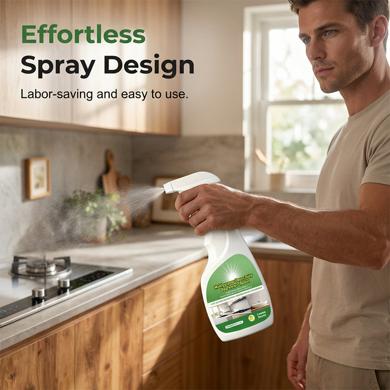 💥Spray Dégraissant Multi-usages Puissant – Nettoyant Universel pour Cuisine, Voiture, Moteur et Surfaces Diverses – Élimine Graisses et Saletés Tenaces – Formule Efficace Sans Rinçage – 500ml 🧽
