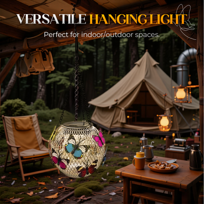 🔥-50%！Lampe Solaire Suspension en Fer – Éclairage d’Extérieur Étanche, Style Industriel & Éco-Design