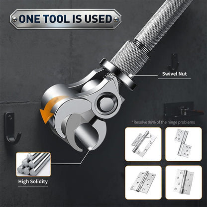 🔧47% DE RÉDUCTION! 🚪 Clé Universelle Réglable pour Charnières – Acier inoxydable, 19,5 cm & polyvalente – Idéale pour le bricolage et l'ajustement des portes 🛠️