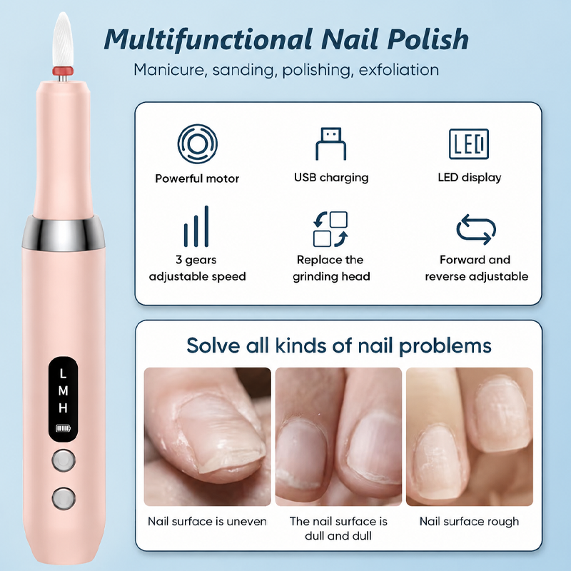 🔋 Perceuse à Ongles Électrique Sans Fil – Portable, rechargeable & base de chargement – Manucure professionnelle à domicile en toute simplicité ✨