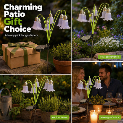 📢📢50% DE RÉDUCTION !! ⏰Lampes Solaires Fleurs Décorations de Jardin Extérieur 💐💡