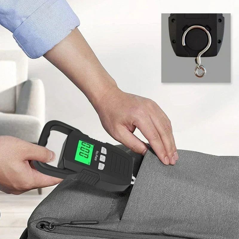 🔥Remise de 50 % à durée limitée⚖️ Mini Balance Électronique de Voyage — 60 kg, Écran LCD Rétroéclairé, Compacte & Précise 🧳