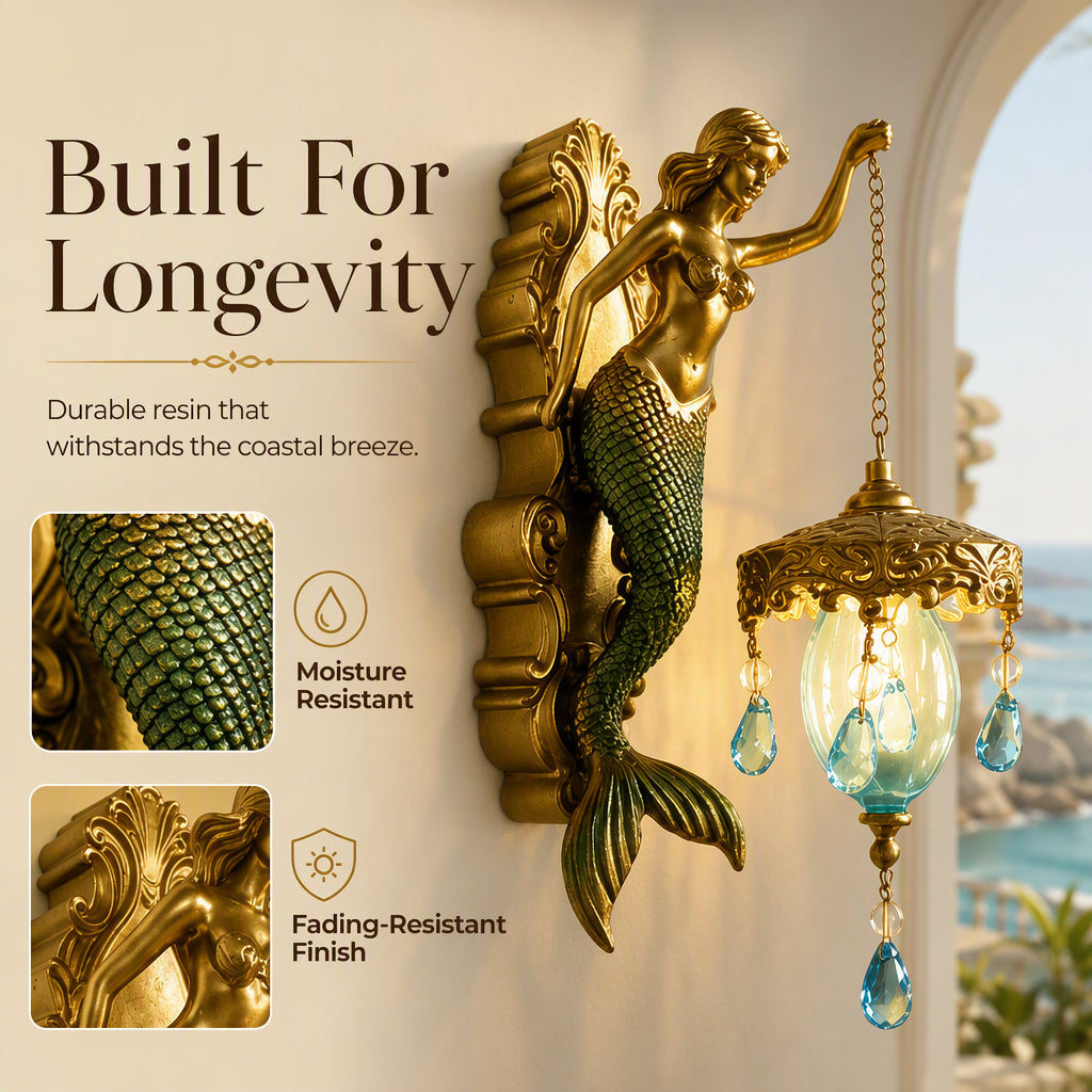 🧜‍♀️ 50% DE RÉDUCTION! 🏮 Applique murale sirène vintage – Design rétro, lumière douce & ambiance maritime – Parfaite pour salle de bain, couloir ou déco côtière 🌊