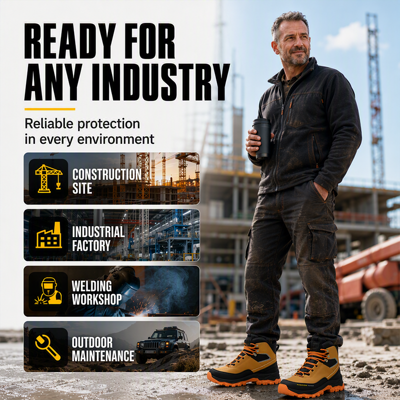 🎉 SOLDES 2026 – PLUS DE 27 900 VENDUS ! 💞 Chaussures de Sécurité à Embout Acier Anti-Perforation – Cuir Synthétique + Maille – Semelle Caoutchouc Antidérapante pour Chantier & Atelier 🤾