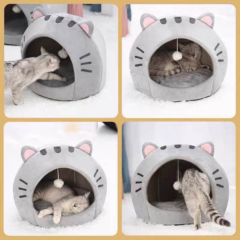 🐾 Le lit-tente 2-en-1 qui offre à votre animal son petit cocon de confort ! 🏡