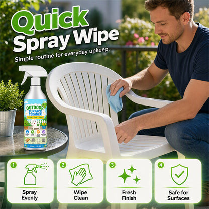 🧼 ACHETEZ 2, OBTENEZ 1 GRATUIT (Équivalent -50%) ! 🏠 Nettoyant Multi-Surfaces pour Terrasse – 120 ml – Spray & Essuyage pour Pierre, Bois & Carrelage Extérieur 🌿
