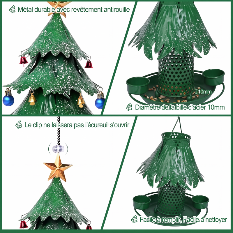 🐦 50% DE RÉDUCTION! 🌳 Distributeur à Graines en Forme d’Arbre Festif – Métal résistant aux intempéries – Idéal pour jardin, balcon & décoration extérieure ✨