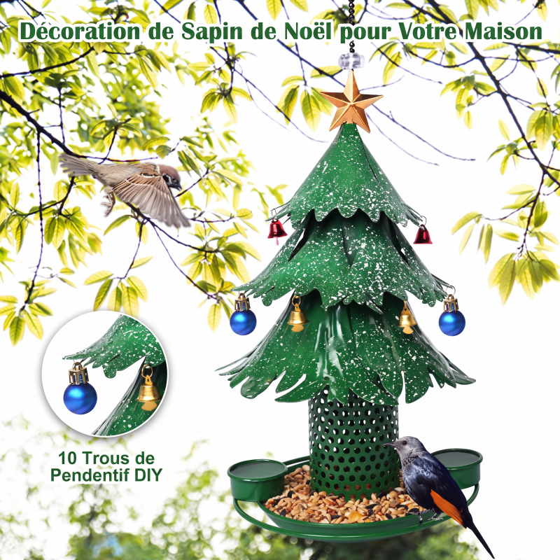🐦 50% DE RÉDUCTION! 🌳 Distributeur à Graines en Forme d’Arbre Festif – Métal résistant aux intempéries – Idéal pour jardin, balcon & décoration extérieure ✨