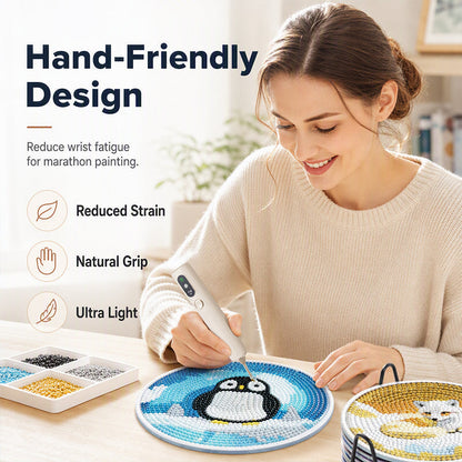 ✨ Rechargeable Electric Diamond Painting Pen – Cordless Vacuum Drill Tool, Wax-Free with Ergonomic Lightweight Design, Perfect for Diamond Art Kits 🎨🔋