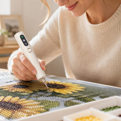 ✨ Rechargeable Electric Diamond Painting Pen – Cordless Vacuum Drill Tool, Wax-Free with Ergonomic Lightweight Design, Perfect for Diamond Art Kits 🎨🔋