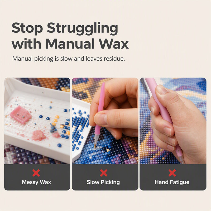 ✨ Rechargeable Electric Diamond Painting Pen – Cordless Vacuum Drill Tool, Wax-Free with Ergonomic Lightweight Design, Perfect for Diamond Art Kits 🎨🔋