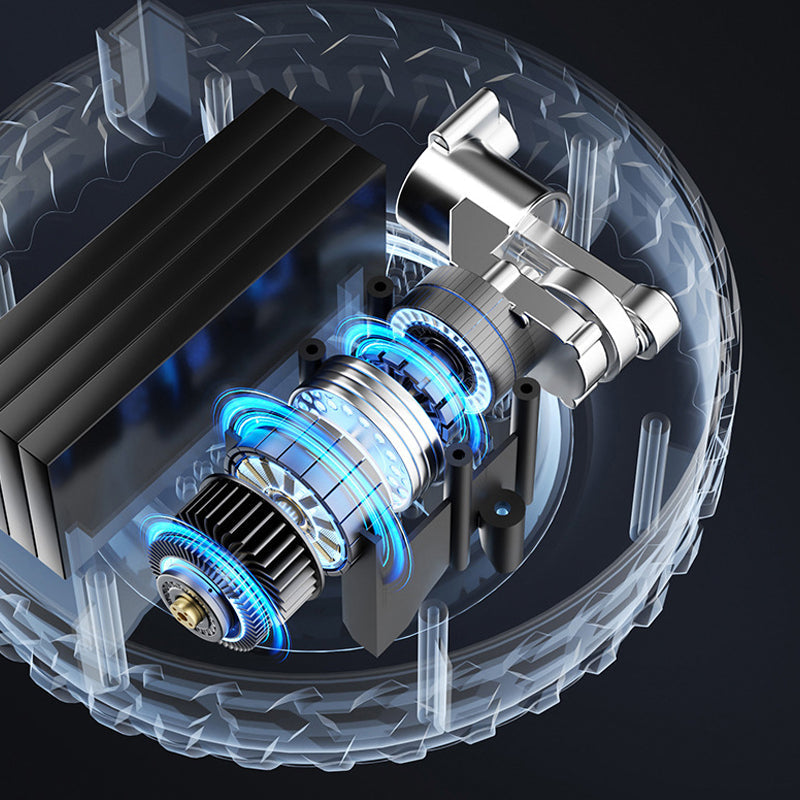🚗 2-en-1 : Aide-démarrage + Gonfleur de pneus 🔋 — Compresseur portable puissant, compact et fiable ⚡ Idéal pour les urgences routières 🛠️