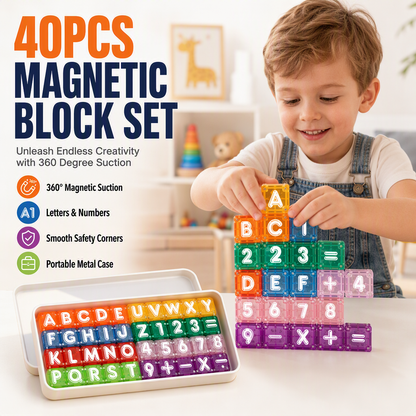 🔤 Cubes magnétiques lettres et nombres — Apprendre en s'amusant pour les enfants 🧒🧠