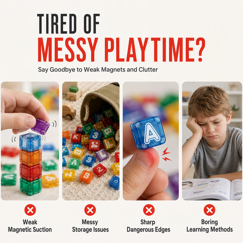 🔤 Cubes magnétiques lettres et nombres — Apprendre en s'amusant pour les enfants 🧒🧠