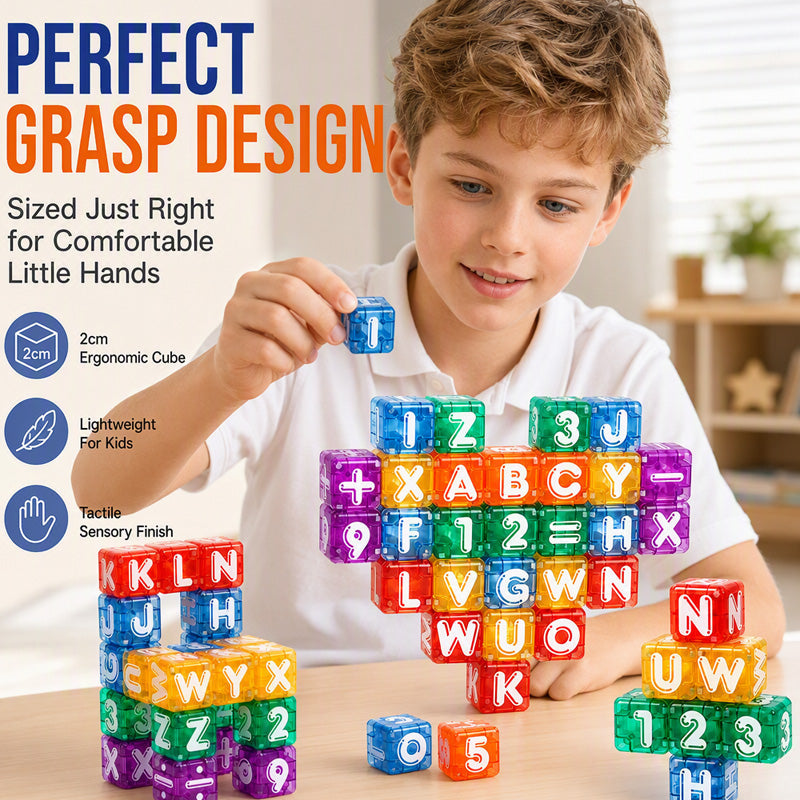 🔤 Cubes magnétiques lettres et nombres — Apprendre en s'amusant pour les enfants 🧒🧠