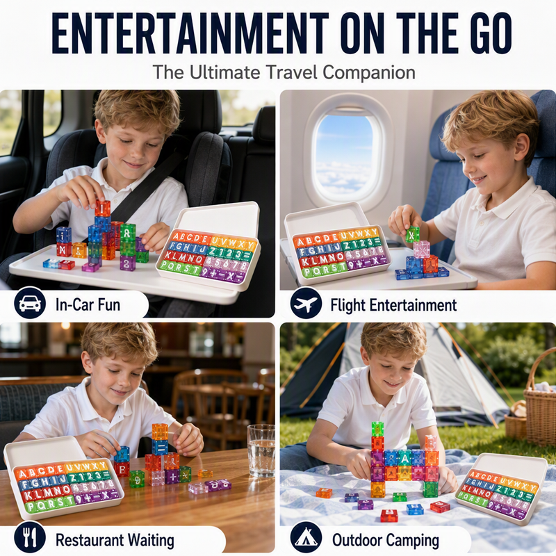 🔤 Cubes magnétiques lettres et nombres — Apprendre en s'amusant pour les enfants 🧒🧠